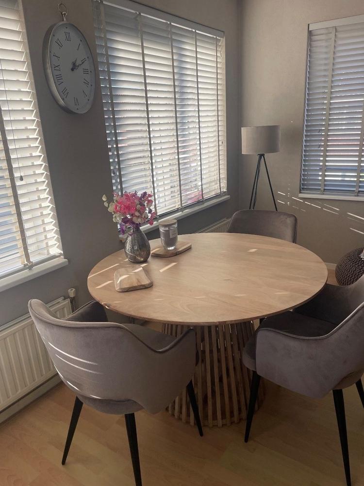 Lewis & Loft Eettafel Levi – FSC®-gecertificeerd mangohout – Rond – Ø 120 cm – Naturel - Customer Photo From Anonymous