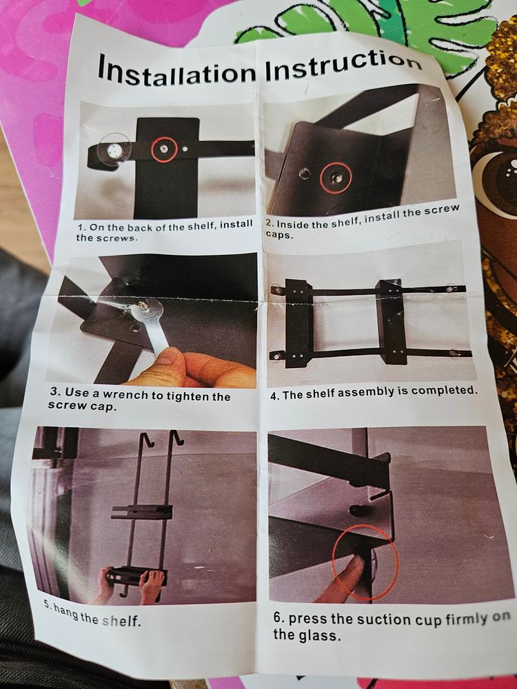 XIVADA Doucherek Zica - Met ophanghaken - Rvs - 2 Laags - Zwart - Customer Photo From Marijn 