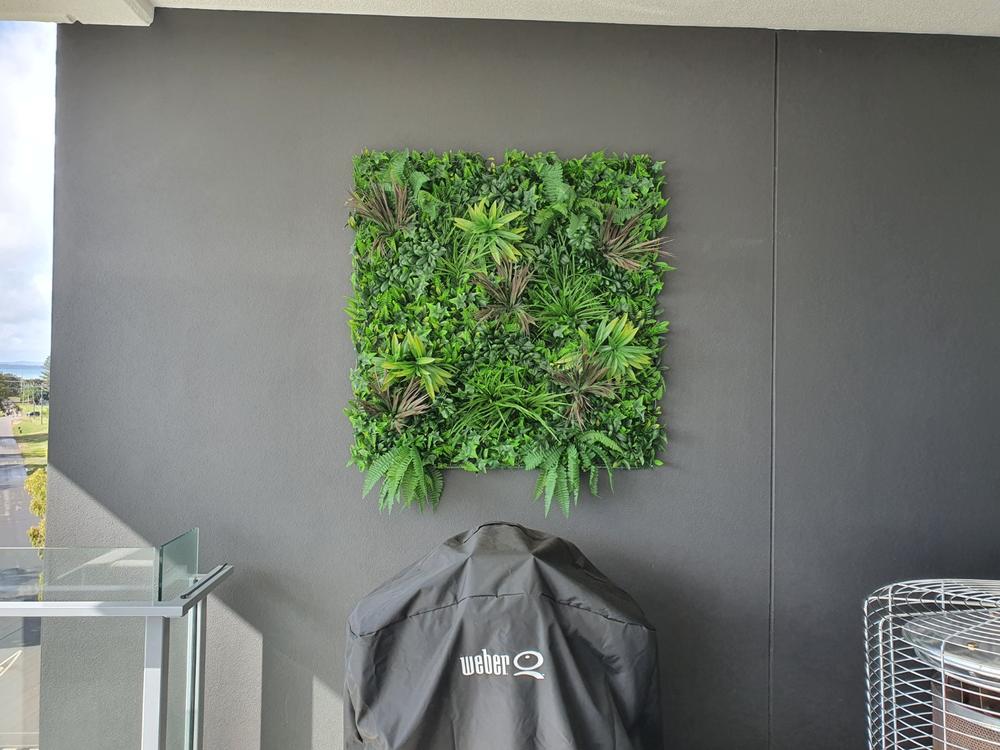 1m x 1m UV Stabilised Coastal Greenery Artificial Vertical Garden Panel - Customer Photo From Jennifer Ritchie