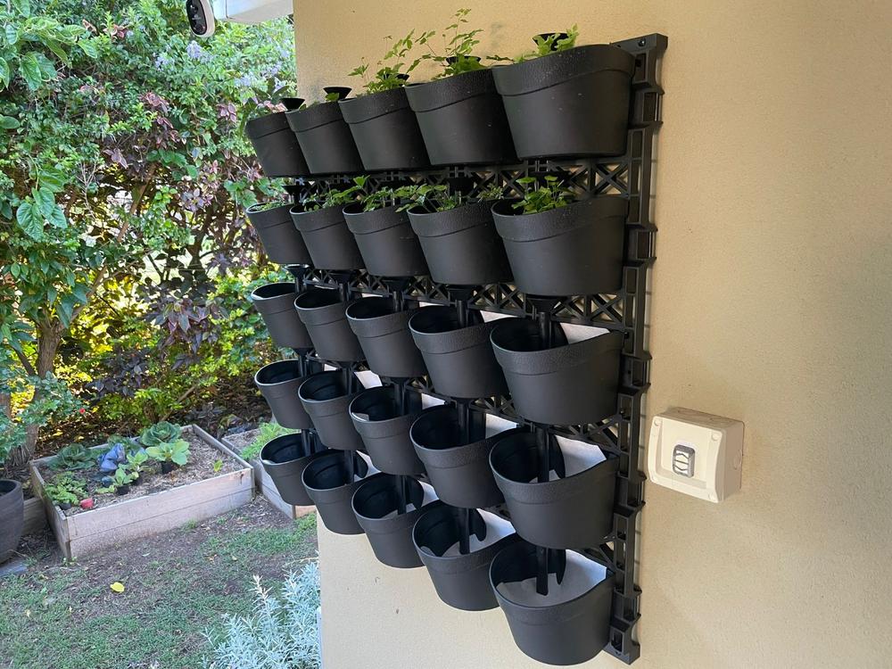 Maze Vertical Garden Wall Planter Kit - 25 Pots (78cm x 80cm) - Customer Photo From geoffrey bishop