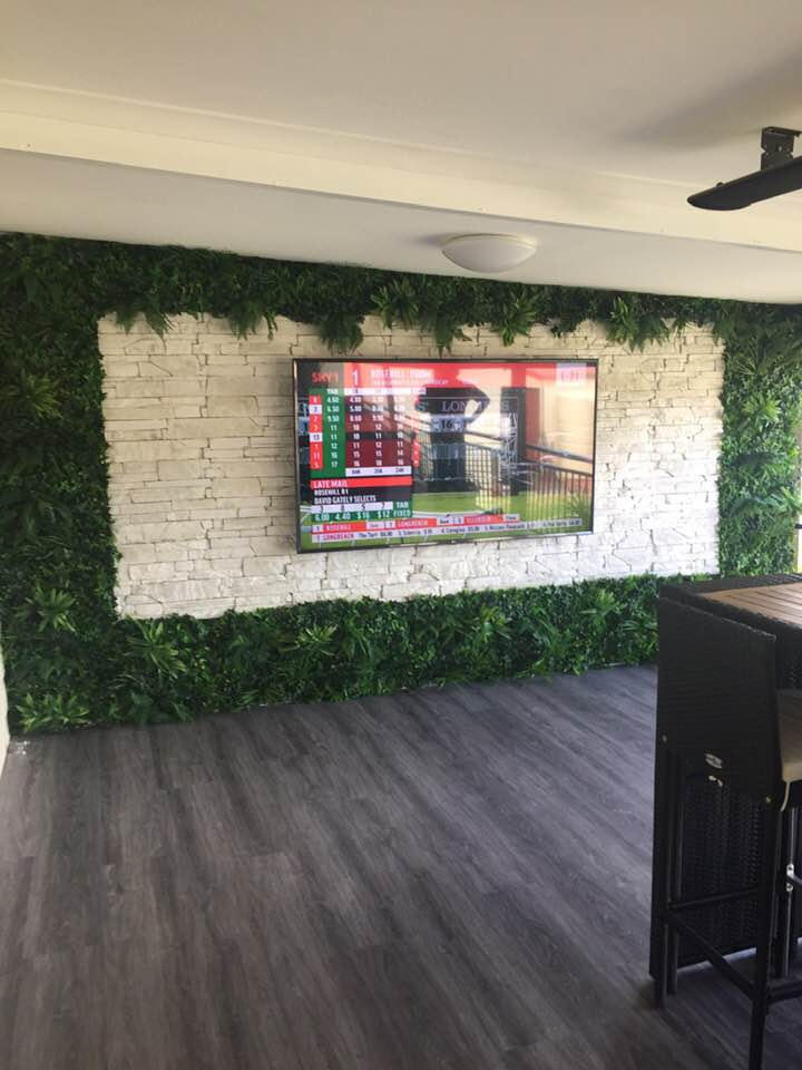 Artificial Green Tropics Vertical Garden 1m x 1m Plant Wall Panel UV Stabilised - Customer Photo From Tania Robinson