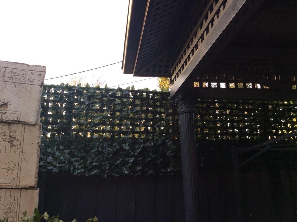 Artificial Peach Leaf Ivy Hedge Screen 3m x 1m Roll Outdoor UV Stabilised - Customer Photo From Belinda G.