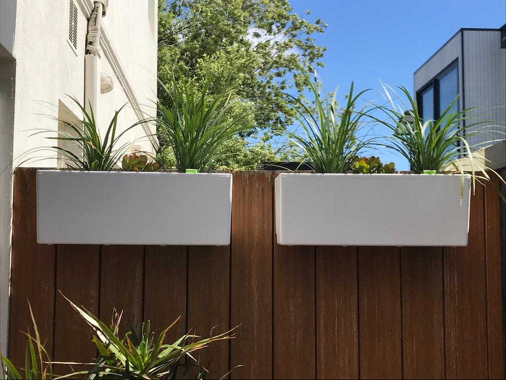 Glowpear Mini Rail Self Watering Balcony Railing Planter Box - Customer Photo From Elizabeth G.