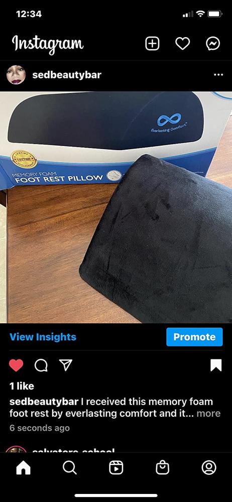 Memory Foam Foot Rest Pillow Under Desk - Customer Photo From ansina