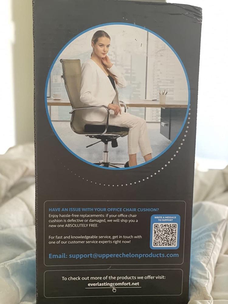 Gel Infused Memory Foam Office Chair Cushion - Customer Photo From C. Christy