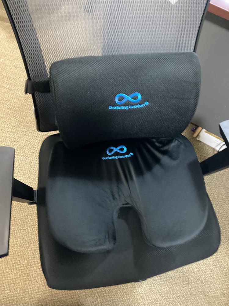 Memory Foam Coccyx Seat Cushion for Office Chair - Customer Photo From AlanS