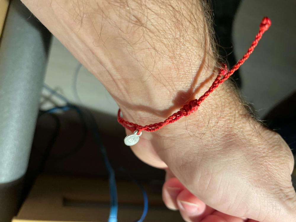 Lucky Red Twisted bracelet - 925 Sterling Silver - Customer Photo From Michael Haak