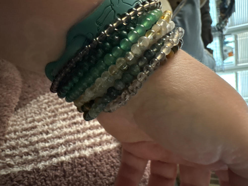 Lucky Abundance Crystal Bracelet Set | Green Aventurine, Citrine | 4mm - Large - Customer Photo From Becky Rollins