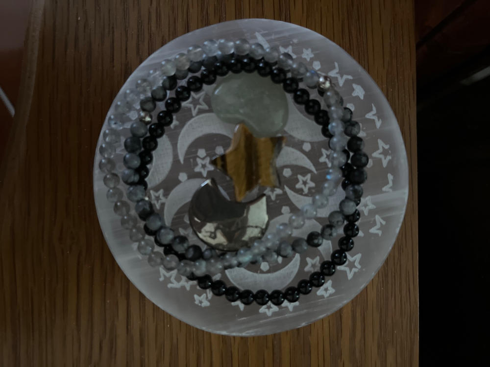 Protect Your Energy Set & Selenite Plate Bundle - Customer Photo From Victoria Kuhn