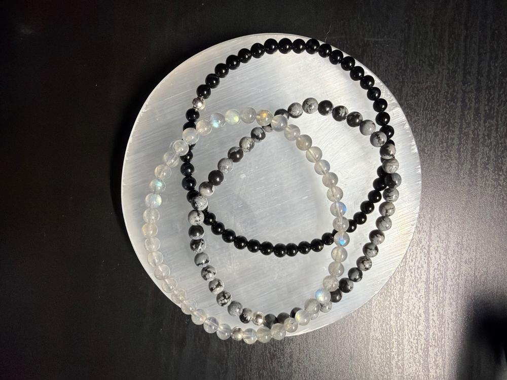 Protect Your Energy Natural Crystal Bracelet Set - 4mm Beads for Stacking - Medium - Customer Photo From Jodi Goff