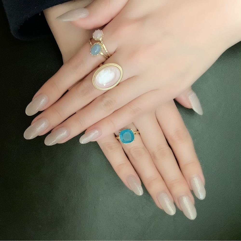 エンジェライト　オーバルリング【Angelite/Oval ring】 - Customer Photo From SAKIKO