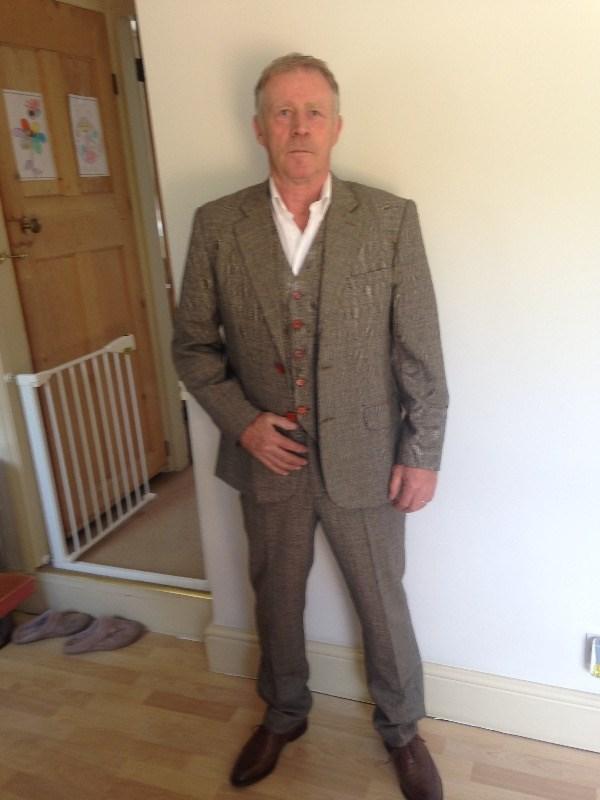 Brown Prince of Wales Tweed  3 Piece Suit - Customer Photo From Christopher P.
