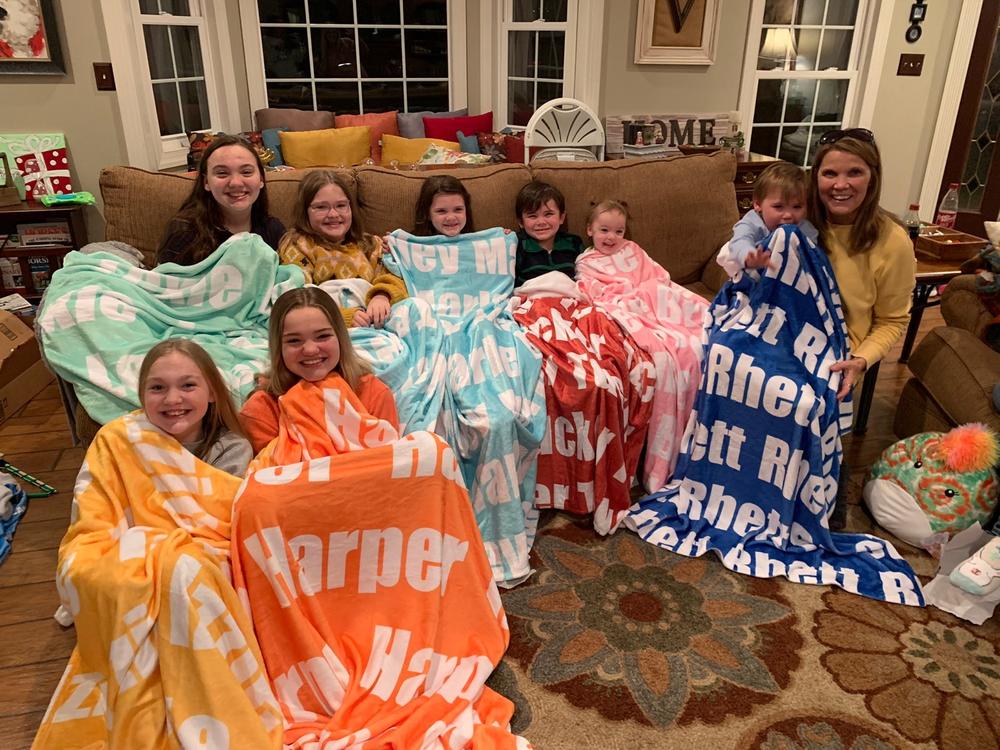 Bold Name Personalized Blanket - Customer Photo From Linda Vickrey