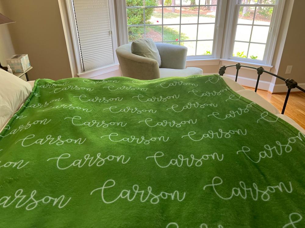 Script Personalized Name Blanket - Customer Photo From Anonymous