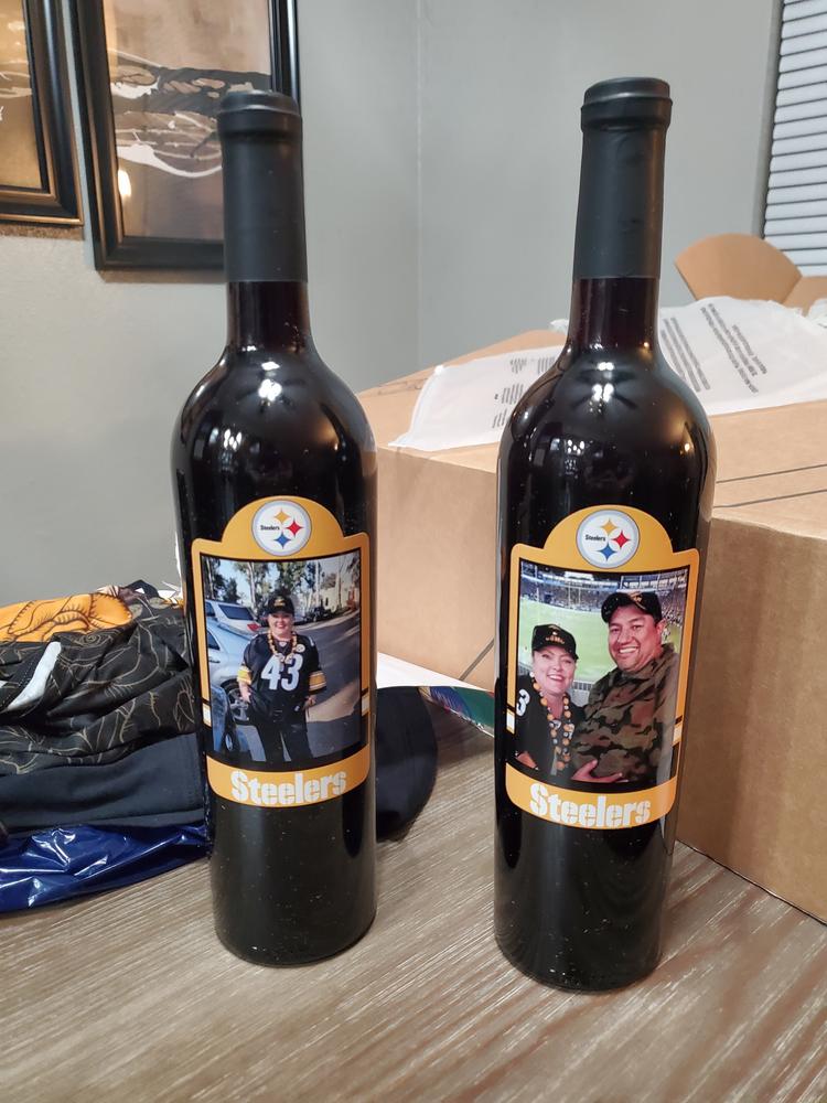 Pittsburgh Steelers Custom Label Wine - Customer Photo From Andres P.
