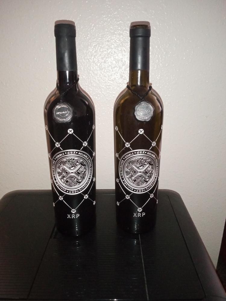 XRP Token Etched Wine - Customer Photo From Robert L.