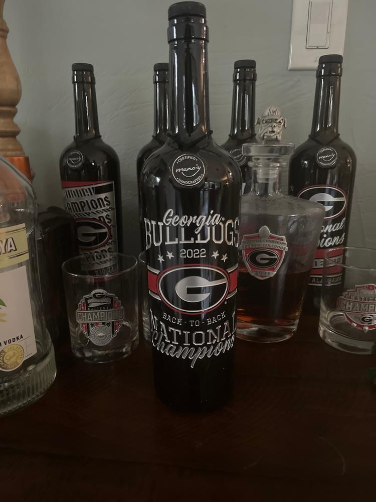 Georgia 2022 National Champions Back to Back Display Bottle - Customer Photo From Nick Connell