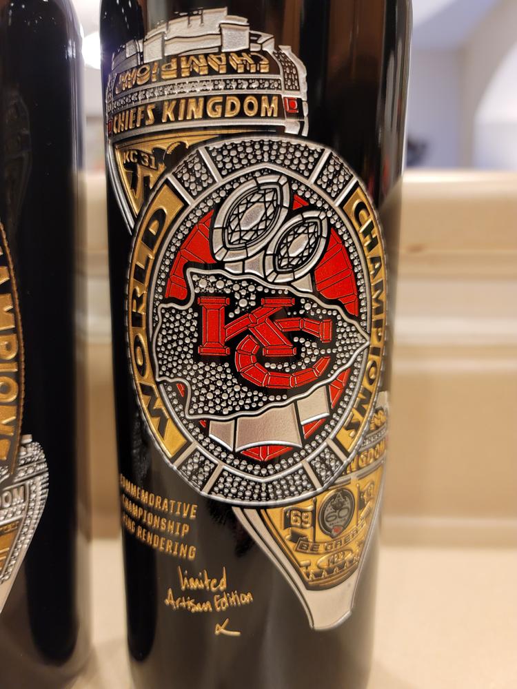 Kansas City Chiefs 2022 Champions Ring Etched Wine - Customer Photo From Sean L.