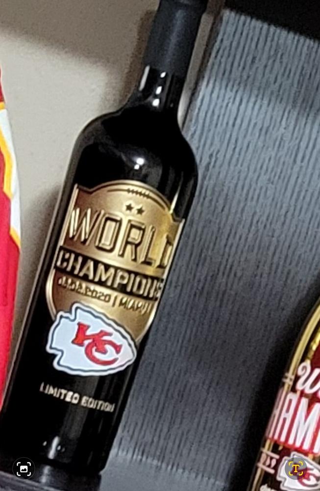 Kansas City Chiefs 2022 Champions Ring Etched Wine - Customer Photo From Dawn