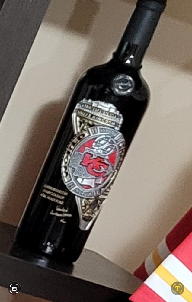 Kansas City Chiefs 2022 Champions Ring Etched Wine - Customer Photo From Dawn