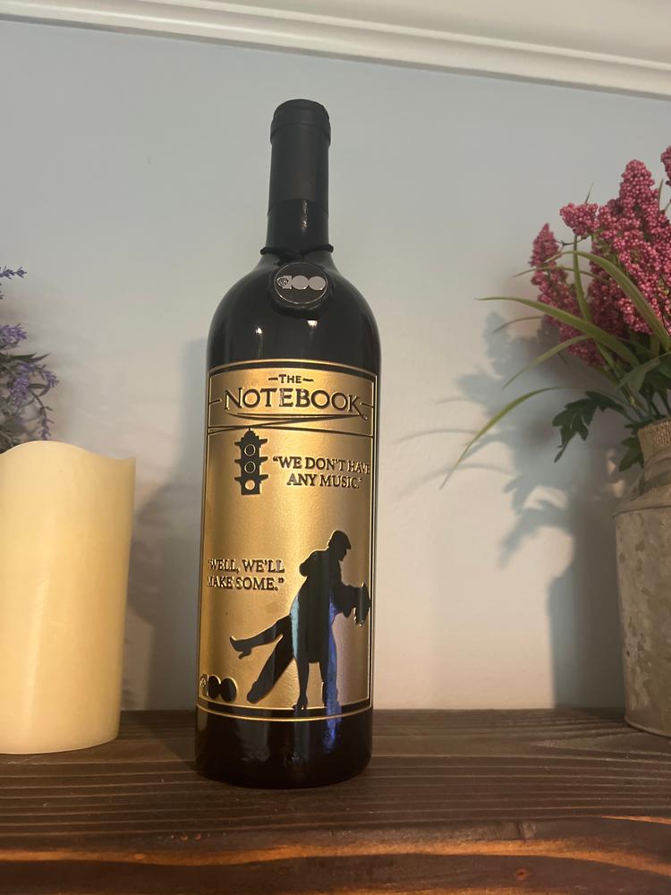 The Notebook Stoplight Etched Wine - Customer Photo From Matt