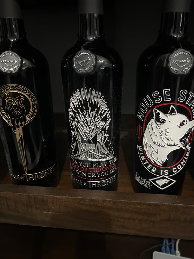 Game of Thrones Iron Throne Etched Wine - Customer Photo From Kevin D.