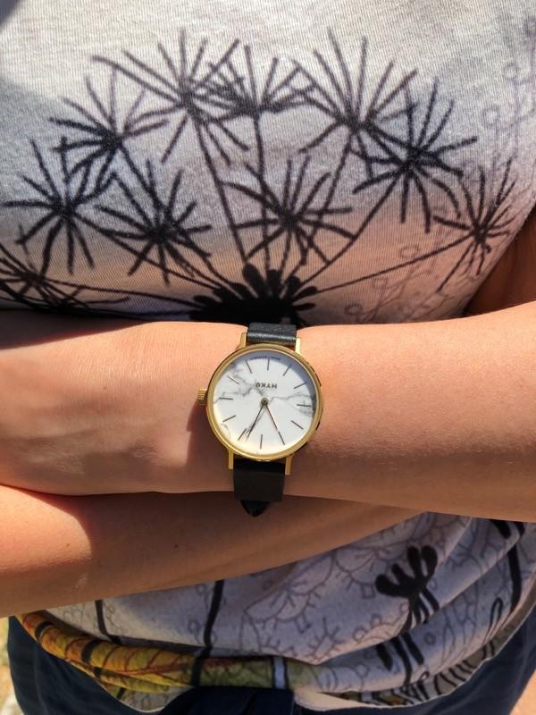 Myku Howlite Gold 32mm Watch in Metallic Womens Accessories Watches 