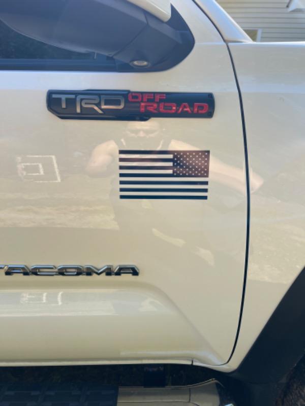 American Flag Decals - Customer Photo From Eloy B.