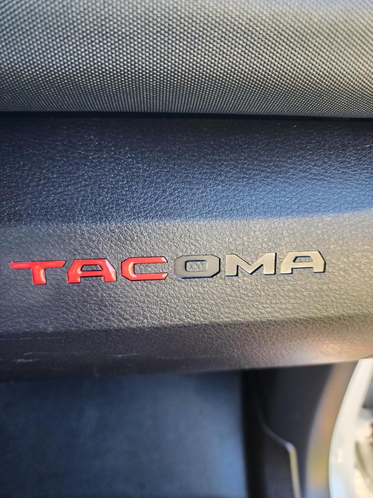 Tufskinz Glove Box Letter Inserts For Tacoma (2016-2023) - Customer Photo From Nicholas O.