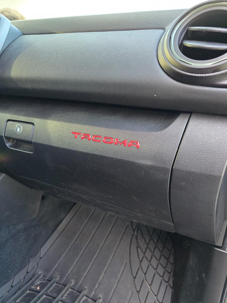Tufskinz Glove Box Letter Inserts For Tacoma (2016-2023) - Customer Photo From Georges R.