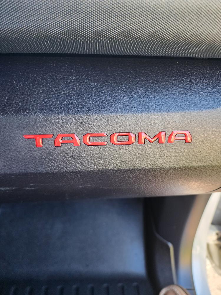 Tufskinz Glove Box Letter Inserts For Tacoma (2016-2023) - Customer Photo From Nicholas O.