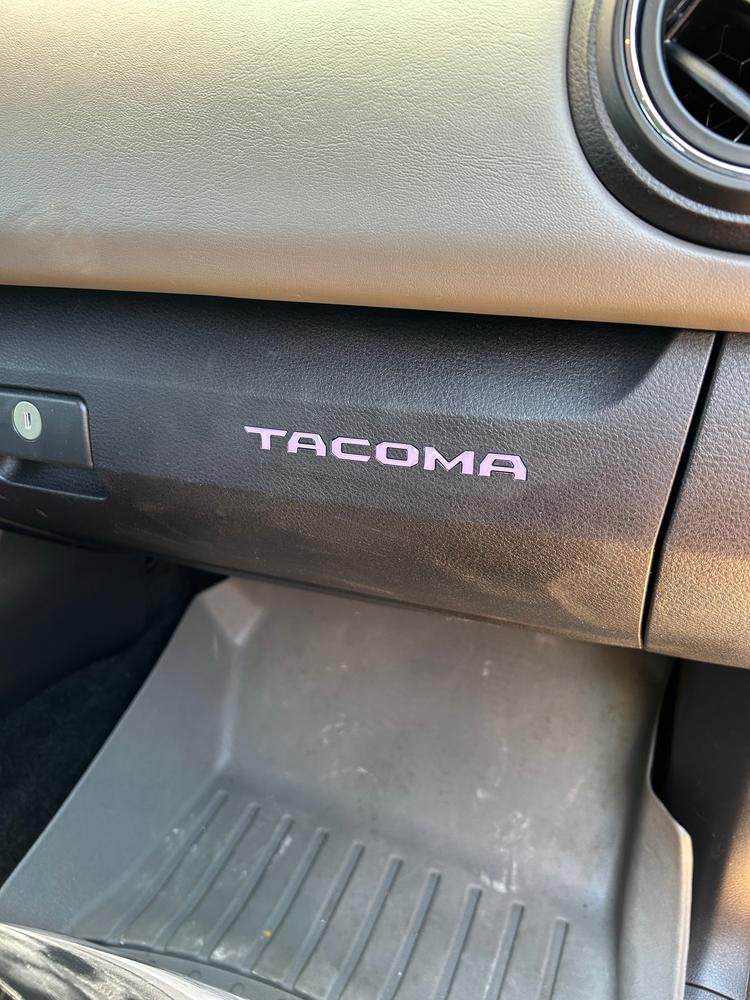 Tufskinz Glove Box Letter Inserts For Tacoma (2016-2023) - Customer Photo From Nicole 