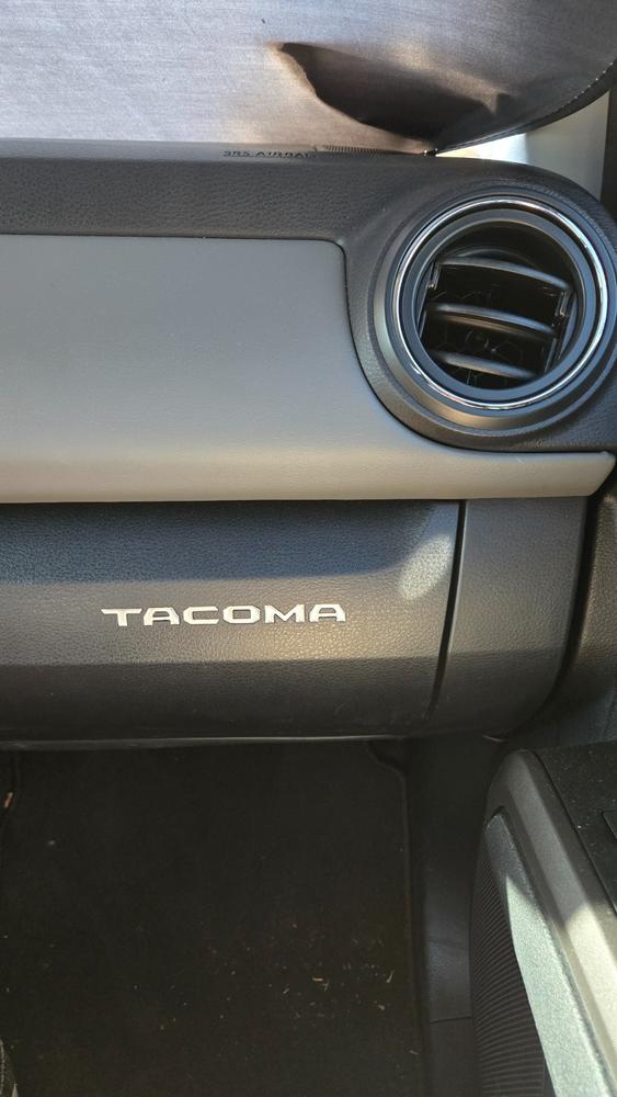 Tufskinz Glove Box Letter Inserts For Tacoma (2016-2023) - Customer Photo From Galen Britt