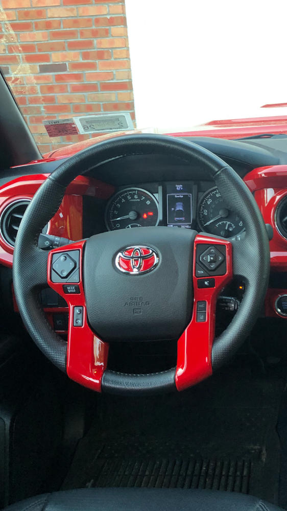 Tufskinz Steering Wheel Emblem Insert For Tacoma (2016-2023) - Customer Photo From James P.