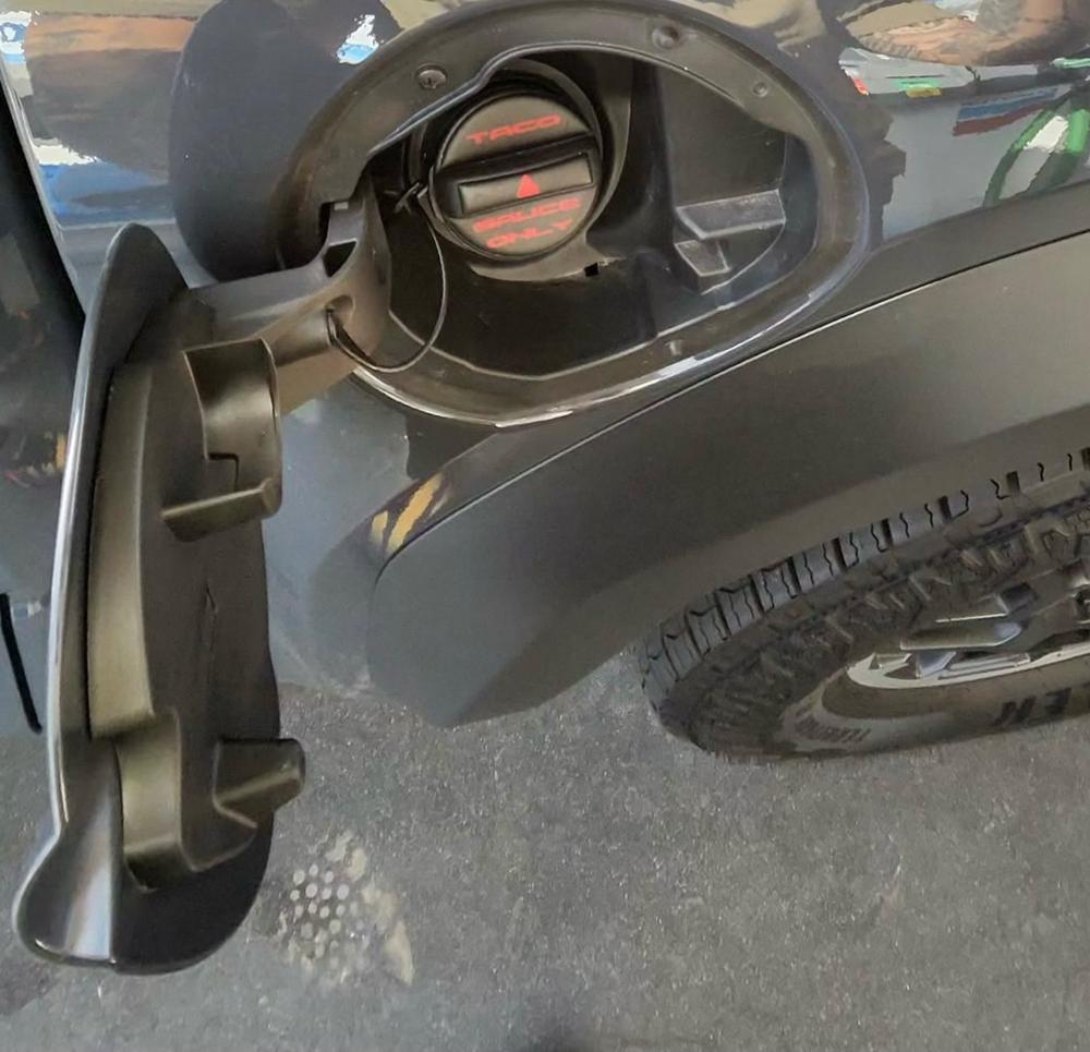 Tufskinz "Taco Sauce Only" Fuel Cap Overlay For Tacoma (2016-2023) - Customer Photo From Miguel Munoz