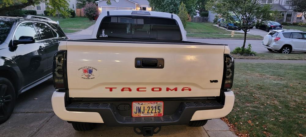 AlphaRex Pro Series LED Tail Lights For Tacoma (2016-2023) - Customer Photo From Andrew E.