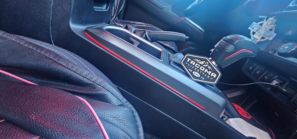 Tufskinz Side Center Console Line Inserts For Tacoma (2016-2023) - Customer Photo From Julio