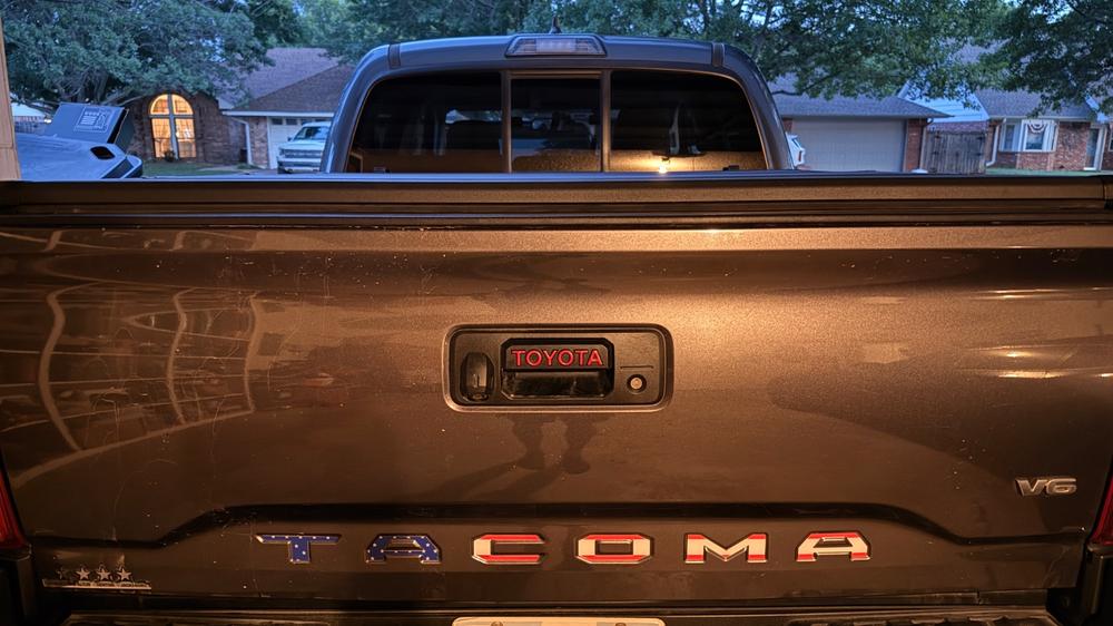 Tufskinz Tailgate Handle Letter Overlays For Tacoma (2016-2023) - Customer Photo From Nathan Mackey