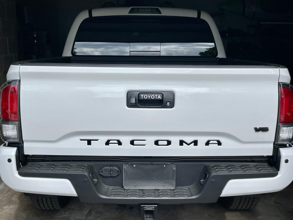 Tufskinz Tailgate Handle Letter Overlays For Tacoma (2016-2023) - Customer Photo From Matt C.