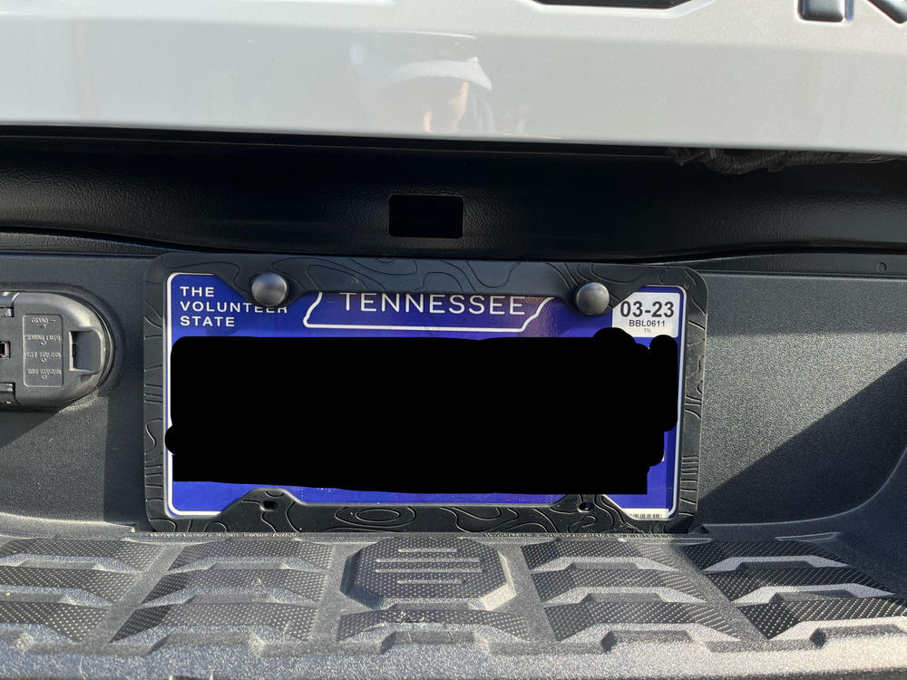 Tactilian Silicone Topography License Plate Frame - Customer Photo From Angel T.