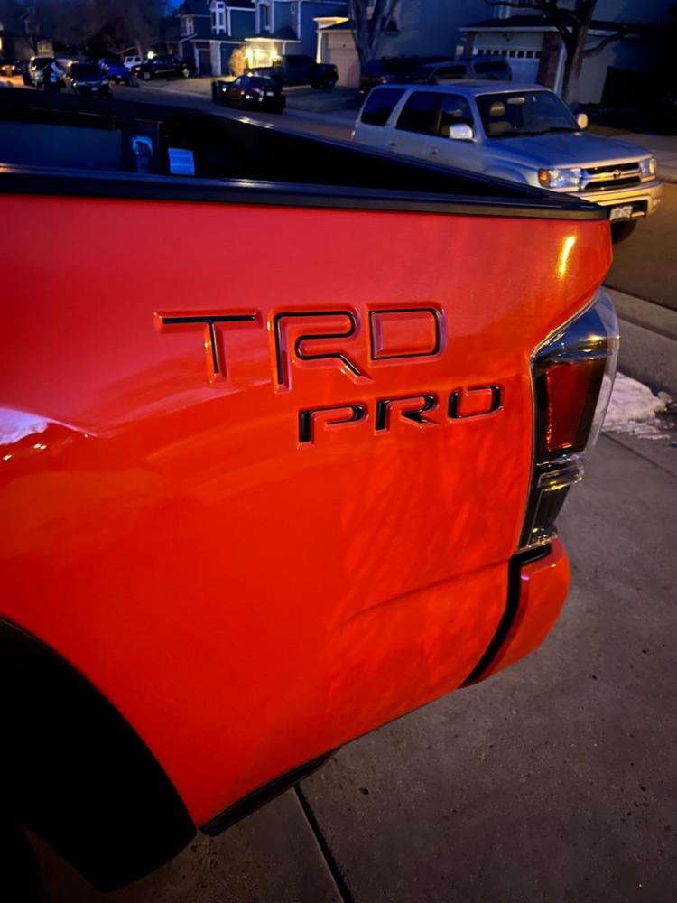 Tufskinz TRD PRO Bed Side Letter Inserts (2022-2023) - Customer Photo From Nathan S.
