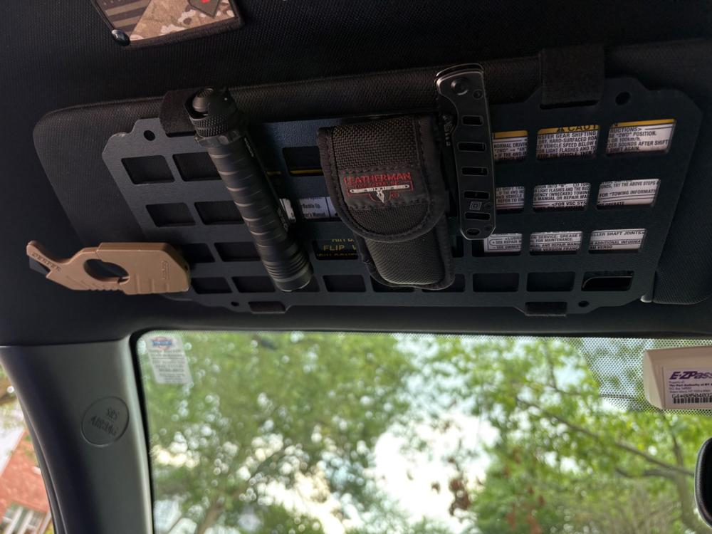 Tactical Sun Visor Molle Panel - Customer Photo From Carlos Lopez