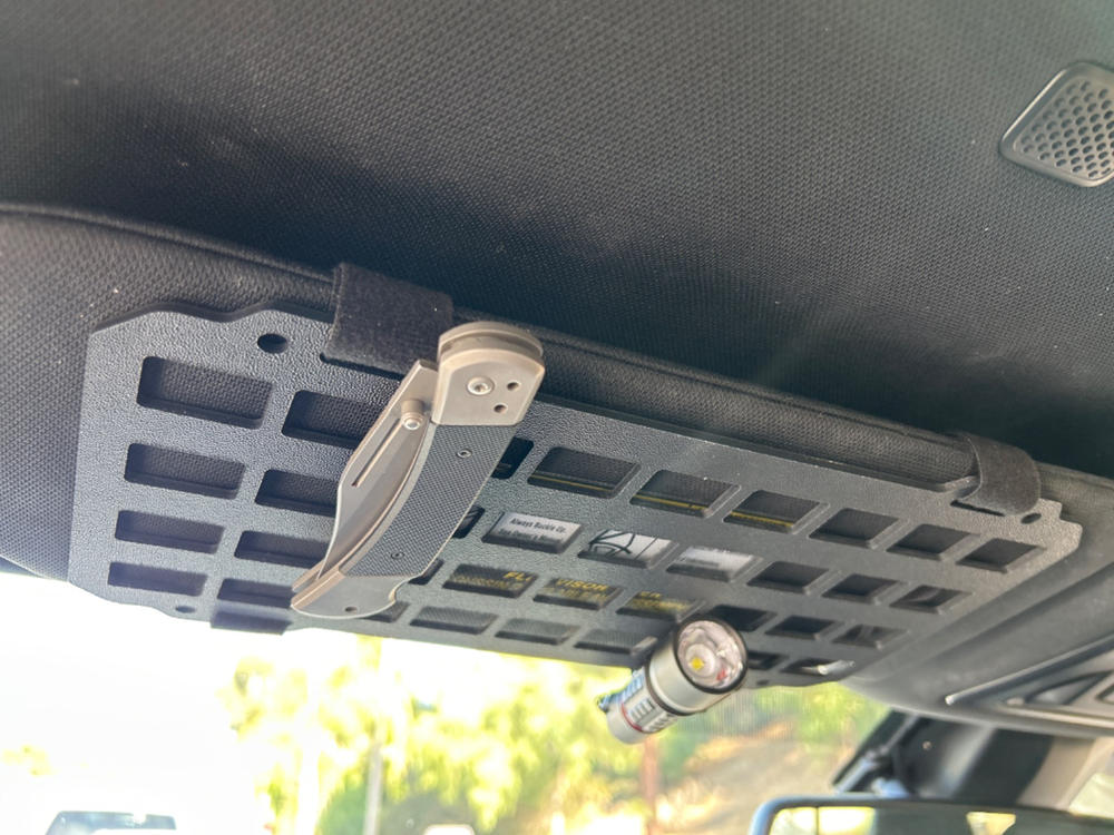 Tactical Sun Visor Molle Panel - Customer Photo From Scott Y.