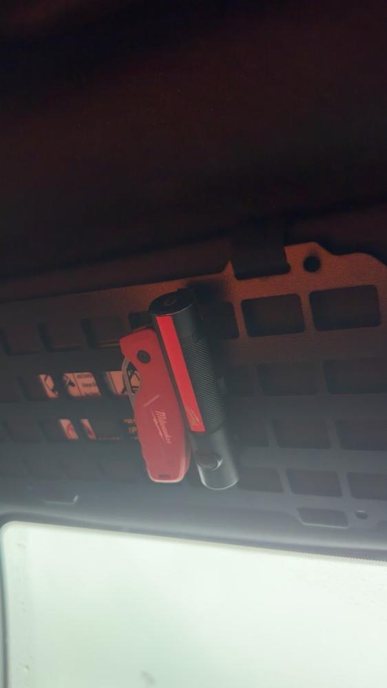 Tactical Sun Visor Molle Panel - Customer Photo From KELSEY KRESINSKI