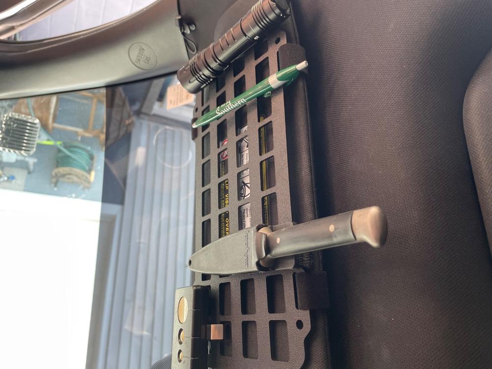 Tactical Sun Visor Molle Panel - Customer Photo From Bruce Rolley