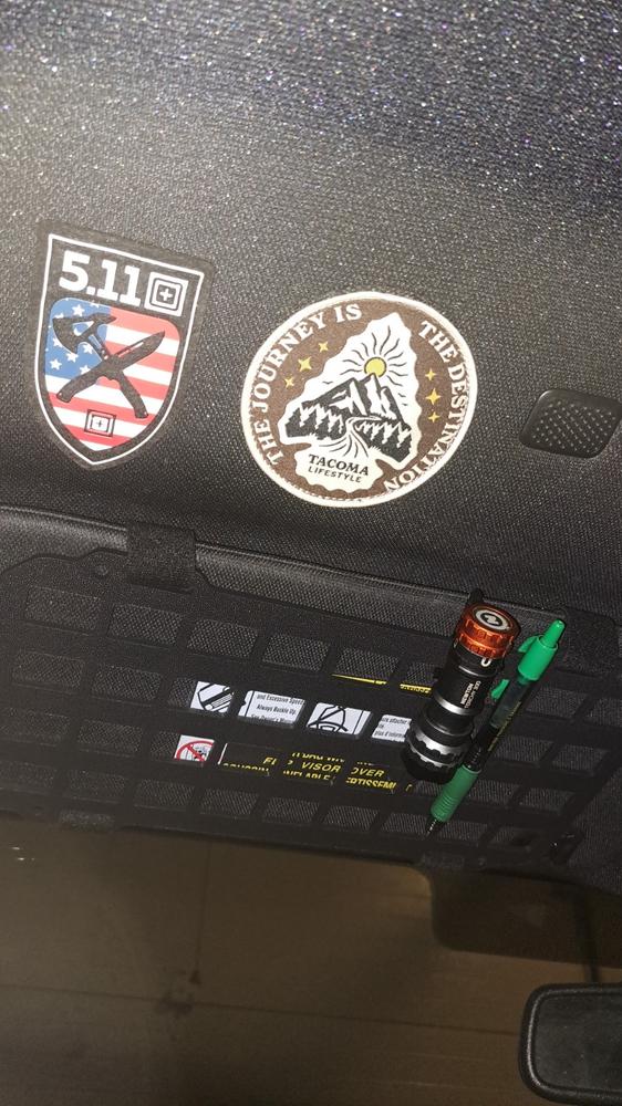 Tactical Sun Visor Molle Panel - Customer Photo From Dylan troyer