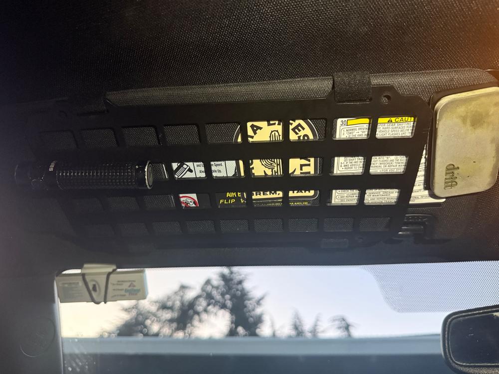 Tactical Sun Visor Molle Panel - Customer Photo From Loren Valentini