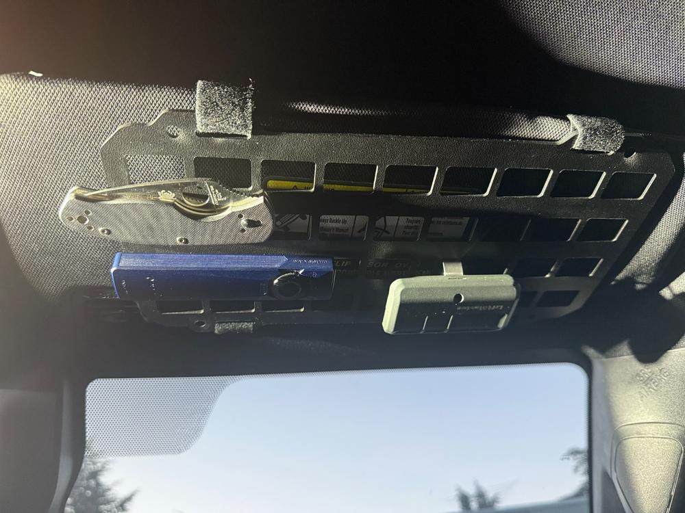 Tactical Sun Visor Molle Panel - Customer Photo From Loren Valentini