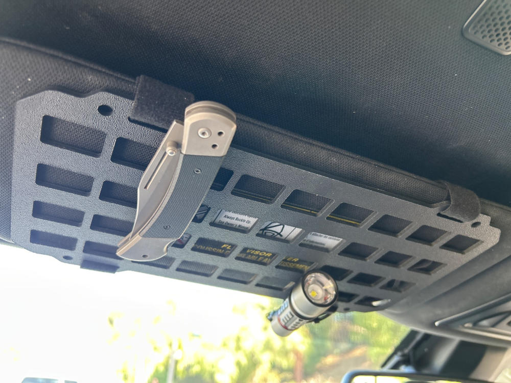 Tactical Sun Visor Molle Panel - Customer Photo From Scott Y.