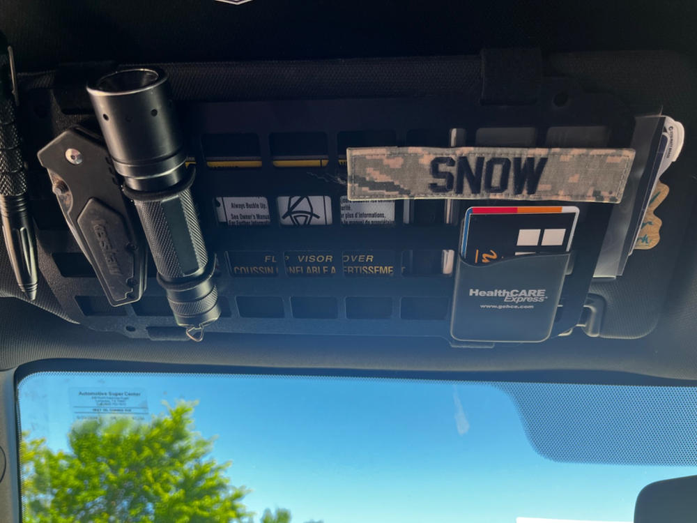 Tactical Sun Visor Molle Panel - Customer Photo From Kimberley S.